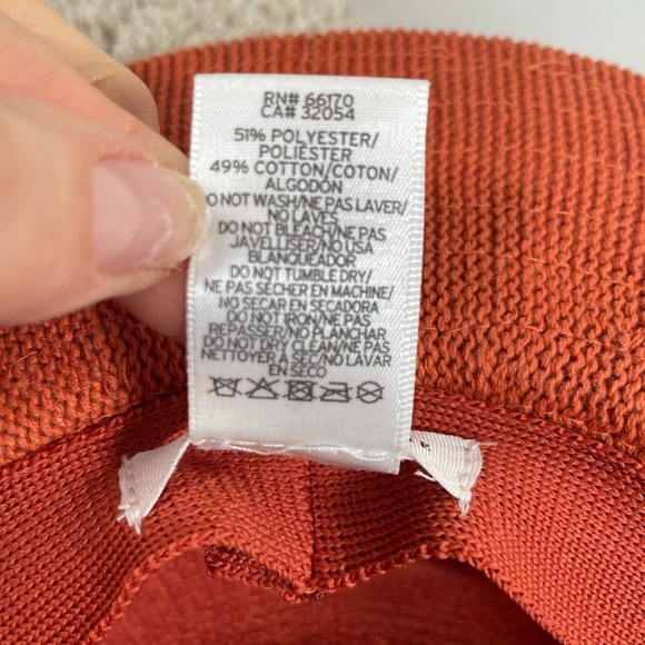 SWIFTIE Anthropologie Womens ORANGE Rowen Rancher Boho Western Hat Cotton Blend - Picture 13 of 16